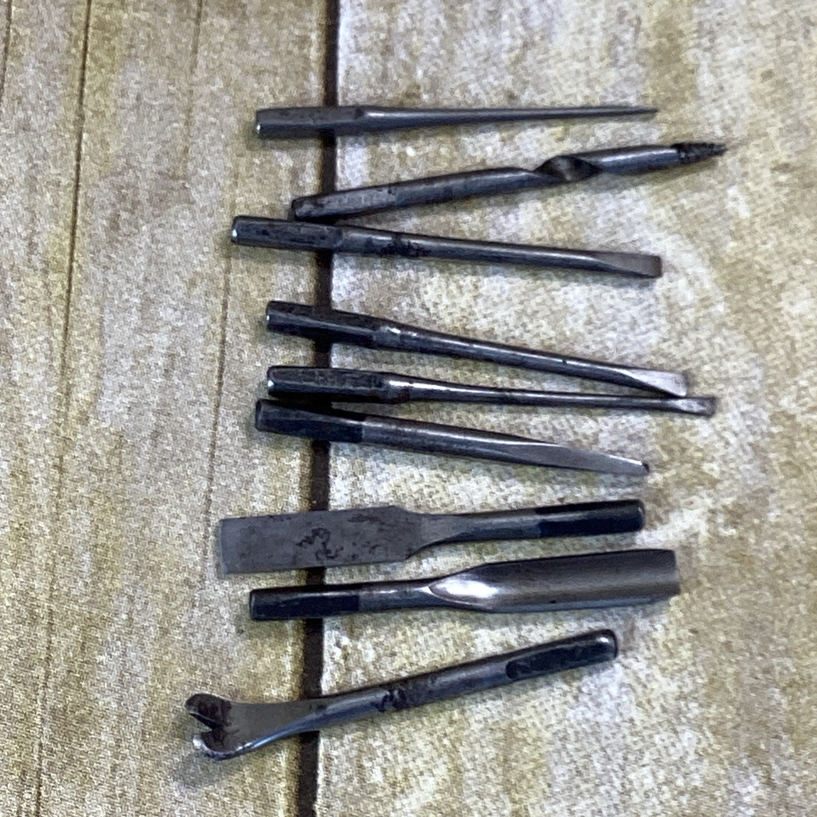 Vintage US Fray & Co Wood Multi Tool Handle 9 Original Bits Bridgeport CT