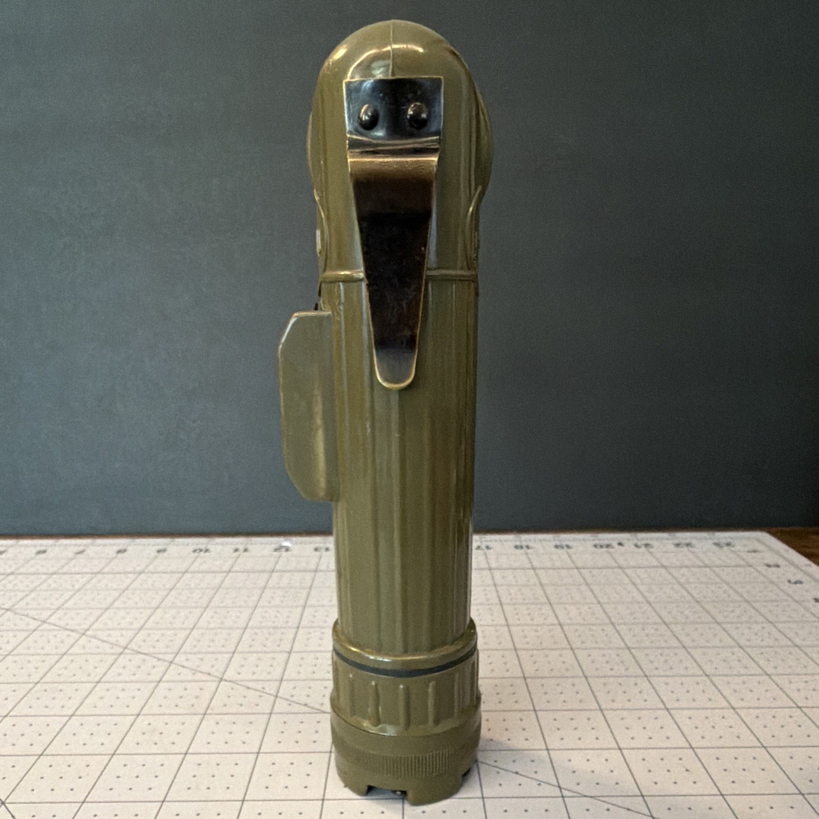 Fulton MX-991/U Right Angle Military Flashlight Olive Drab w/ Red Blue Clear