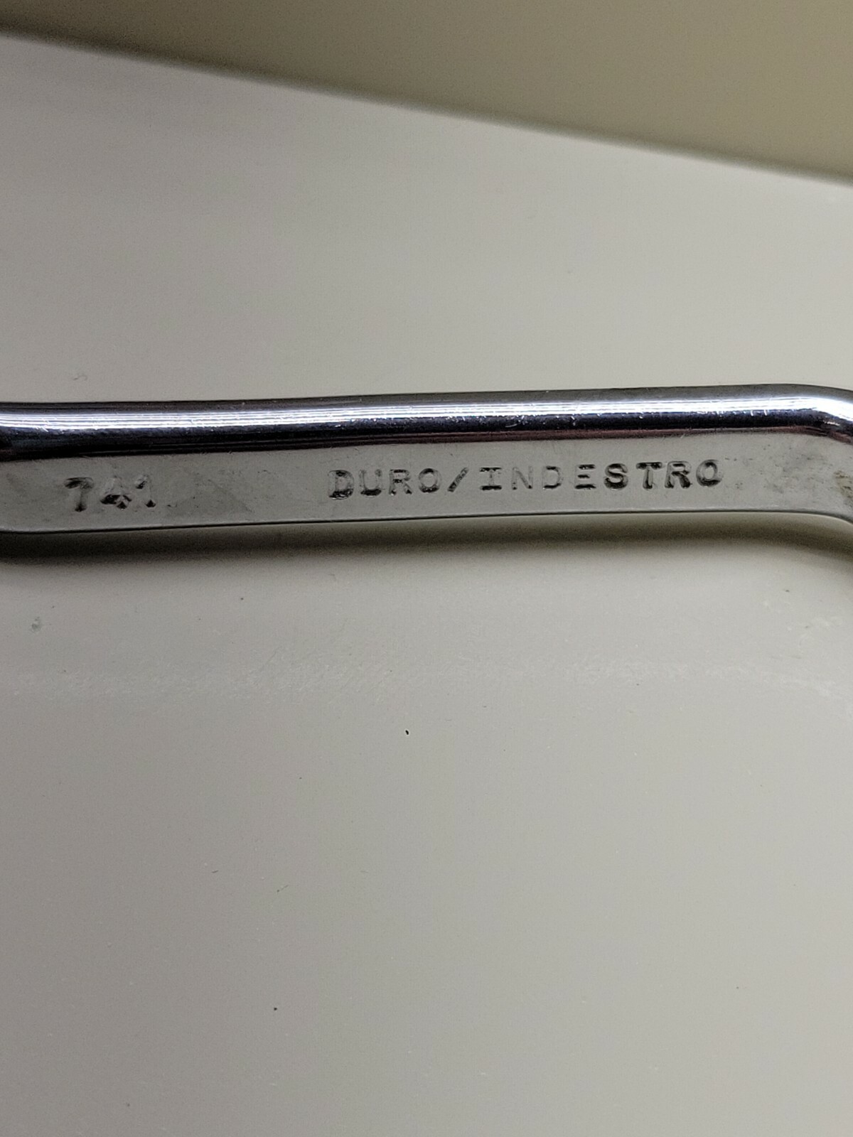 NOS Duro Indestro No. 741 3/8 x 7/16 Short Off set box wrench USA