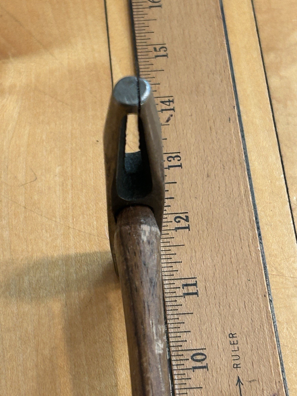 Vintage Upholstery Magnetic Tip Tack Hammer with Wooden Handle 6oz, 11-1/2 long
