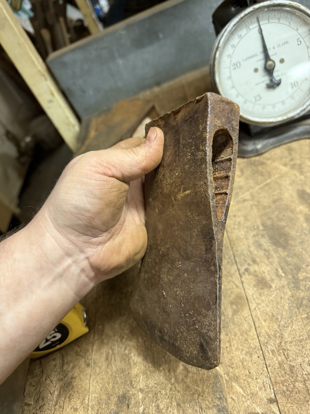Vintage 3-1/2 Lb Axe Head Tool Unmarked True Temper Kelly Works Ribbed Eye USA