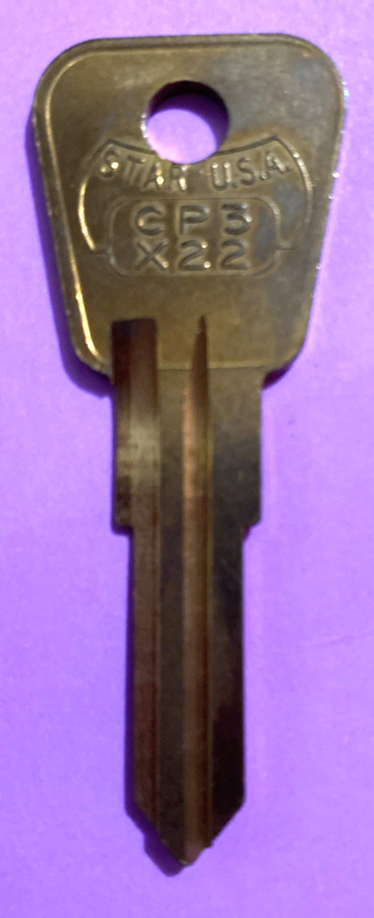 Star Brass Key Blank CP3 X22 Y52 Vintage Ford Mercury Capri UNCUT