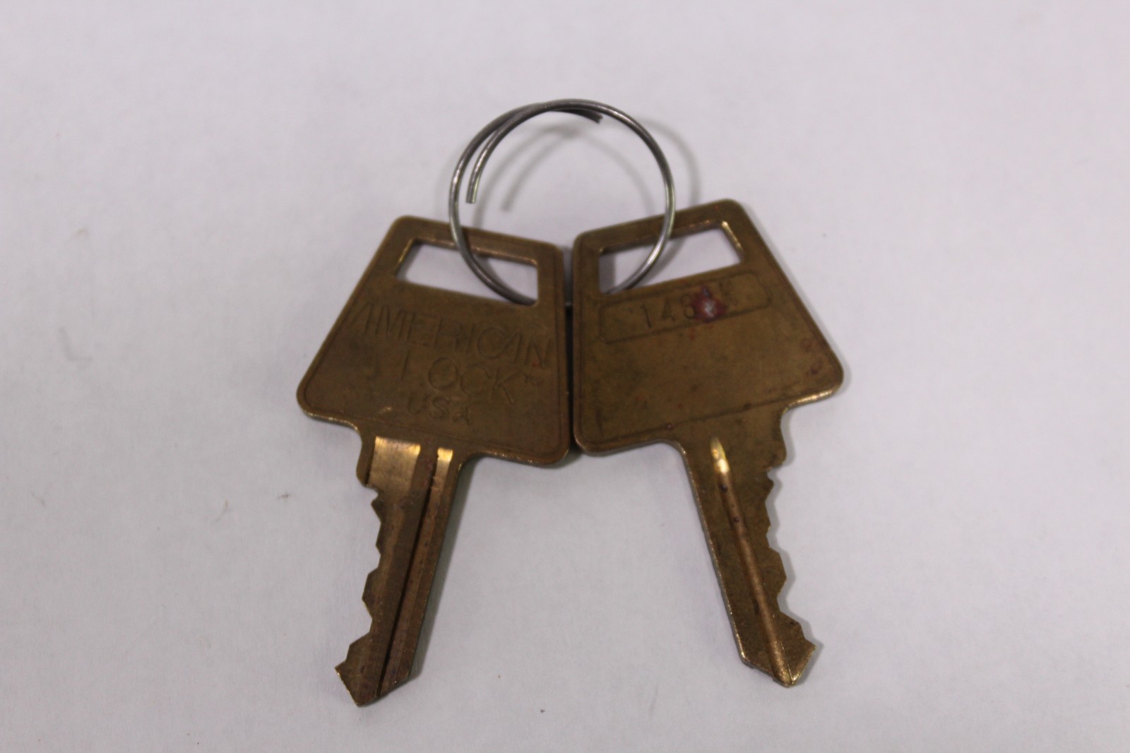 American Lock Company Collectible Brass Chain Padlock With 2 Keys