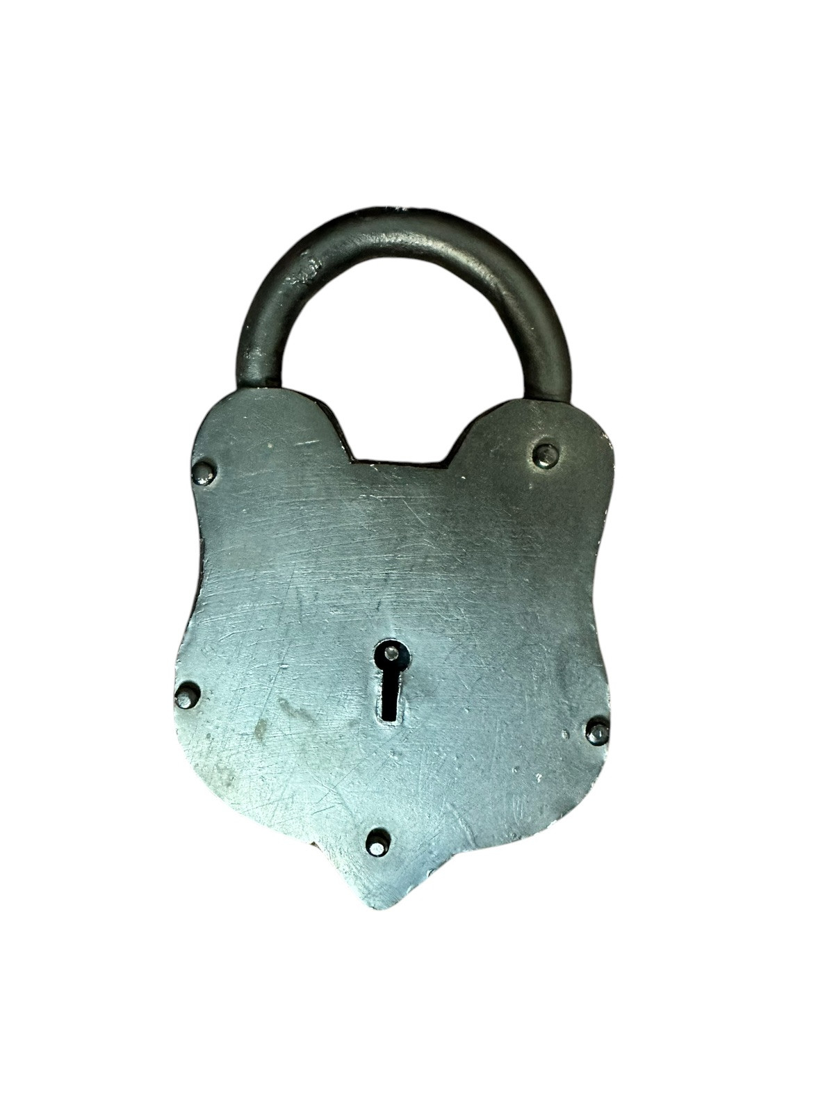 Padlock Keyhole, 6.50”x3.50” No Key Jail Cell Jailor Modern Iron