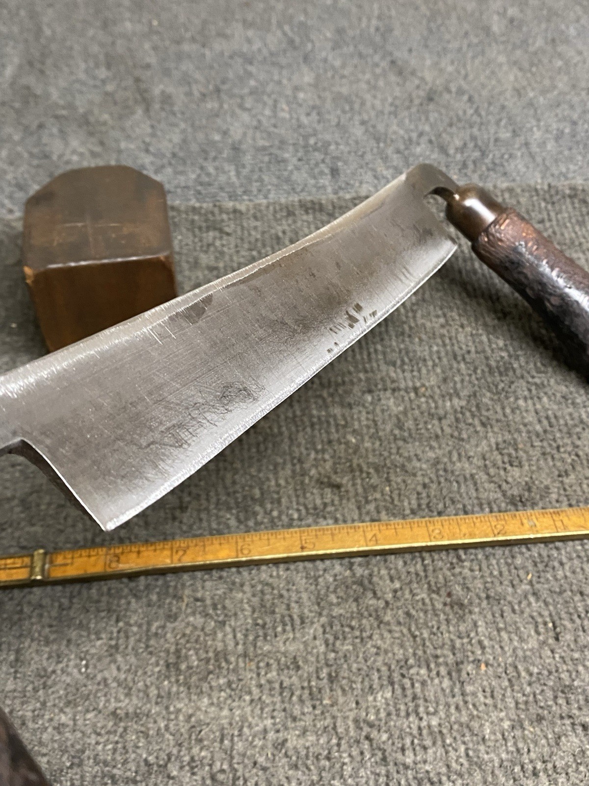 Vintage Wyeth Hardware 9” Straight Draw Knife Shar And Ready For Work USA