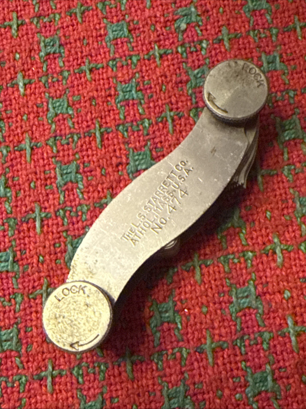 Vintage L.S. STARRETT Co. No. 474 Screw Pitch Thread Gage – Athol, MA, USA