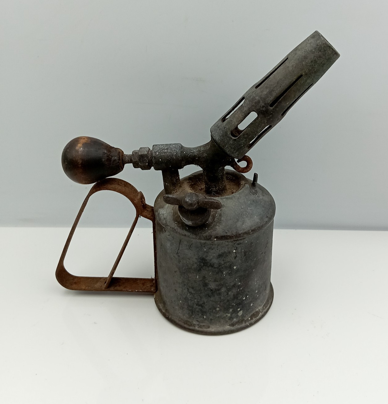 Antique Sievert Swedish Brass Blow Lamp Torch Vintage Tool Steampunk Decor