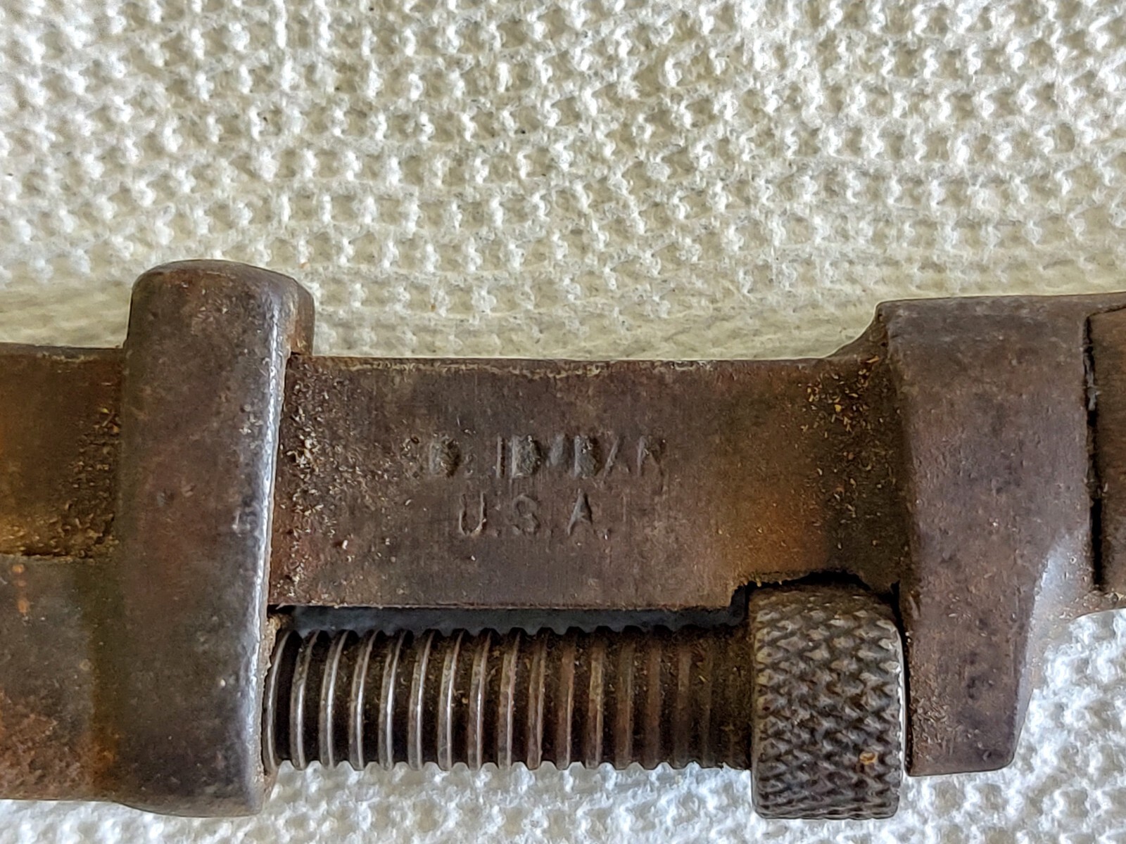 B H M Corp., 9” auto adjustable wrench Pexto wooden handled wrench