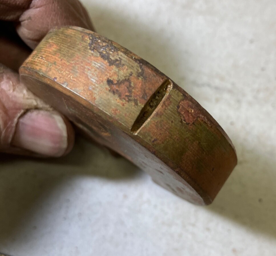 Neat Antique brass Diamond 6-Lever Padlock-New Mexico metal detecting find