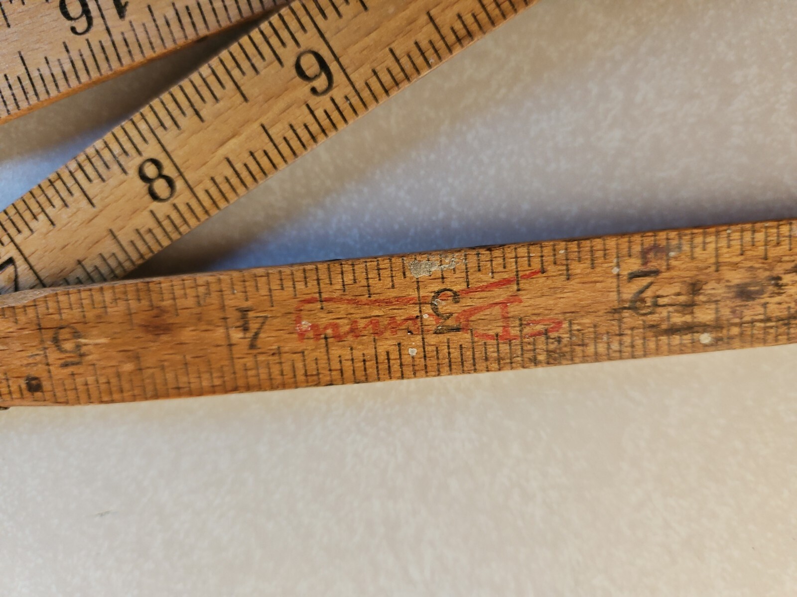 Vintage Folding Wood & Metal 72 Inch Danny ruler Made In Denmark