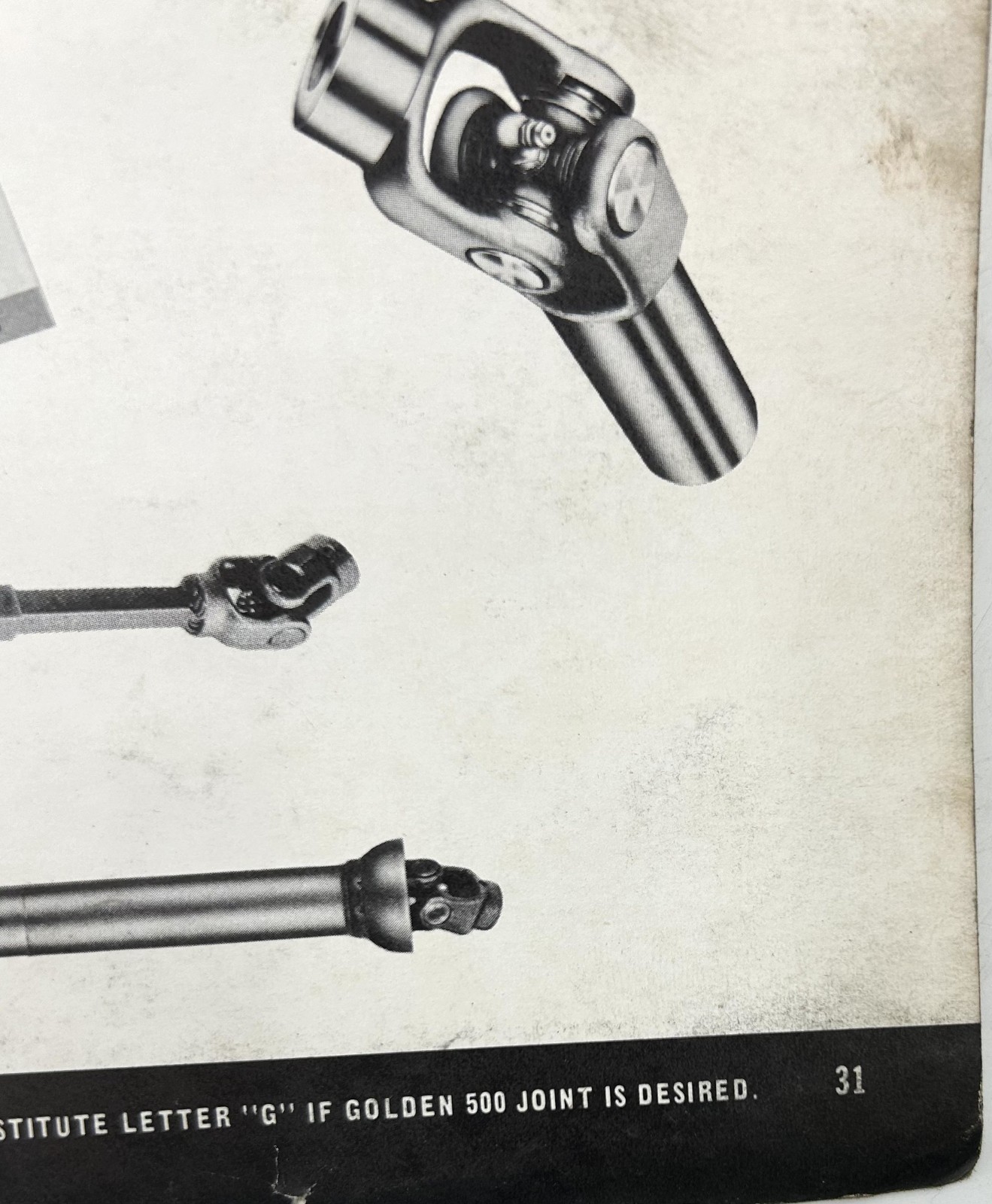 Vintage WESCO Universal Joint Identifier and Application Chart (WC-1166)
