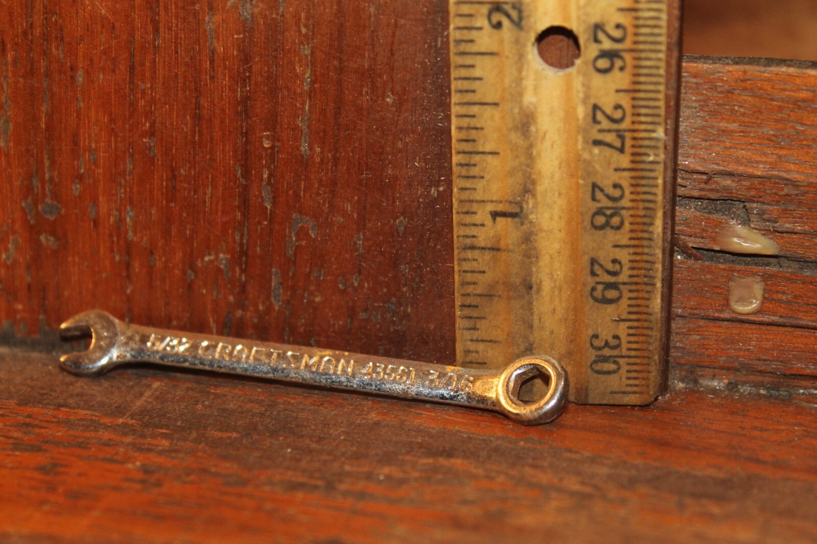 Vintage Wrench USA Combo Craftsman 3/16″ Box End & 5/32″ Open