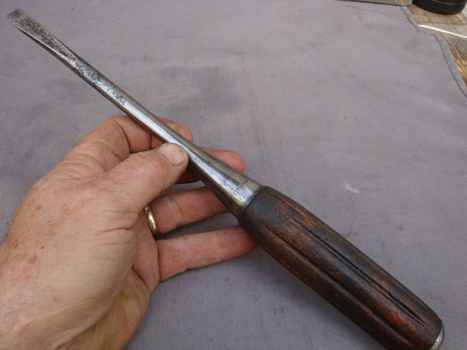 Antique Western Auto Westco Wood Handle 13″ Full Tang Screwdriver