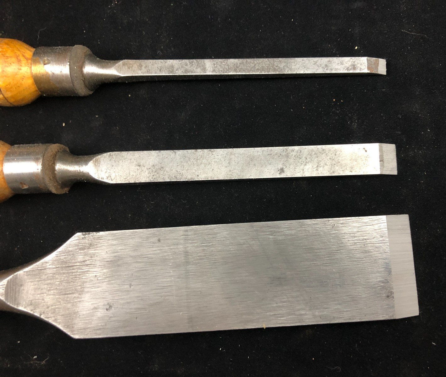 VINTAGE SET OF 3 pc.~ MARPLES~ MORTISE WOOD CHISELS ~SHARP~