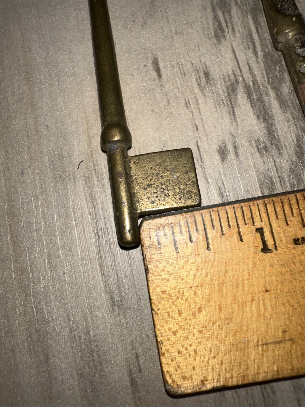 Two Antique Skeleton Key Blanks. Solid Barrel Brass Legit Antique Keys.￼