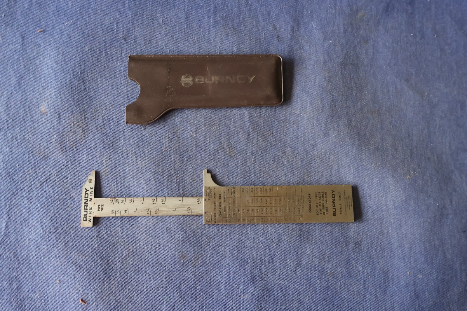 Vintage Burndy Wire Mike Caliper for measuring wire and conduit size .