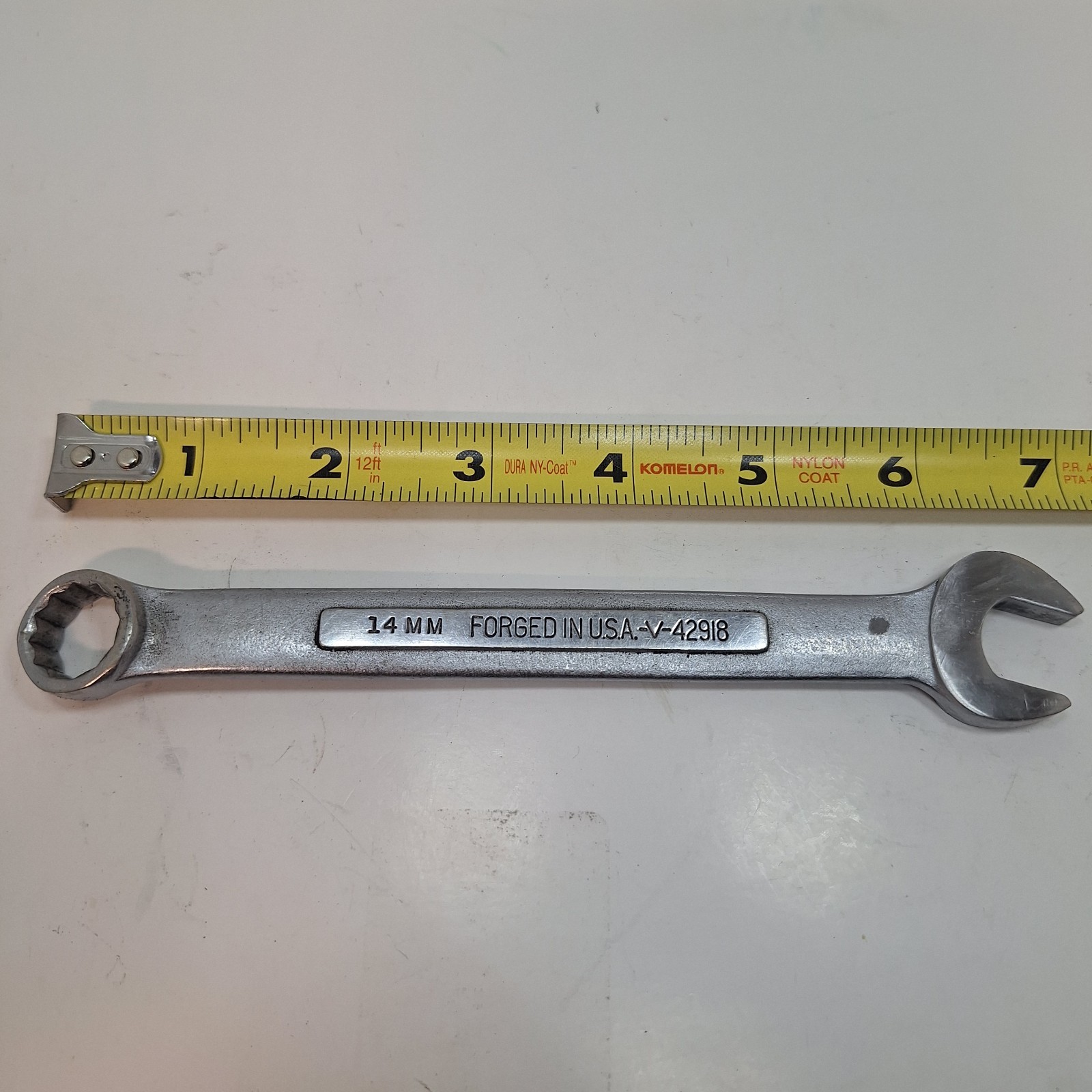 Vintage Craftsman No.-V- 42918 = 14mm 12 Point Combination Wrench Made in USA