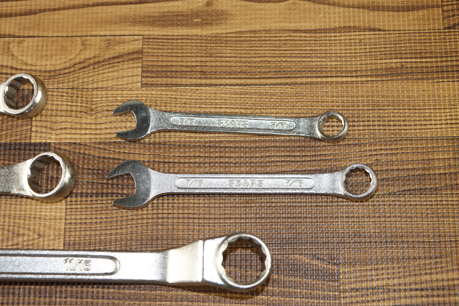 Vintage Sears 3/8″ 7/16″ 9/16″ 5/8″ Combination Wrench & 3/4×11/16″ 7/8×13/16″