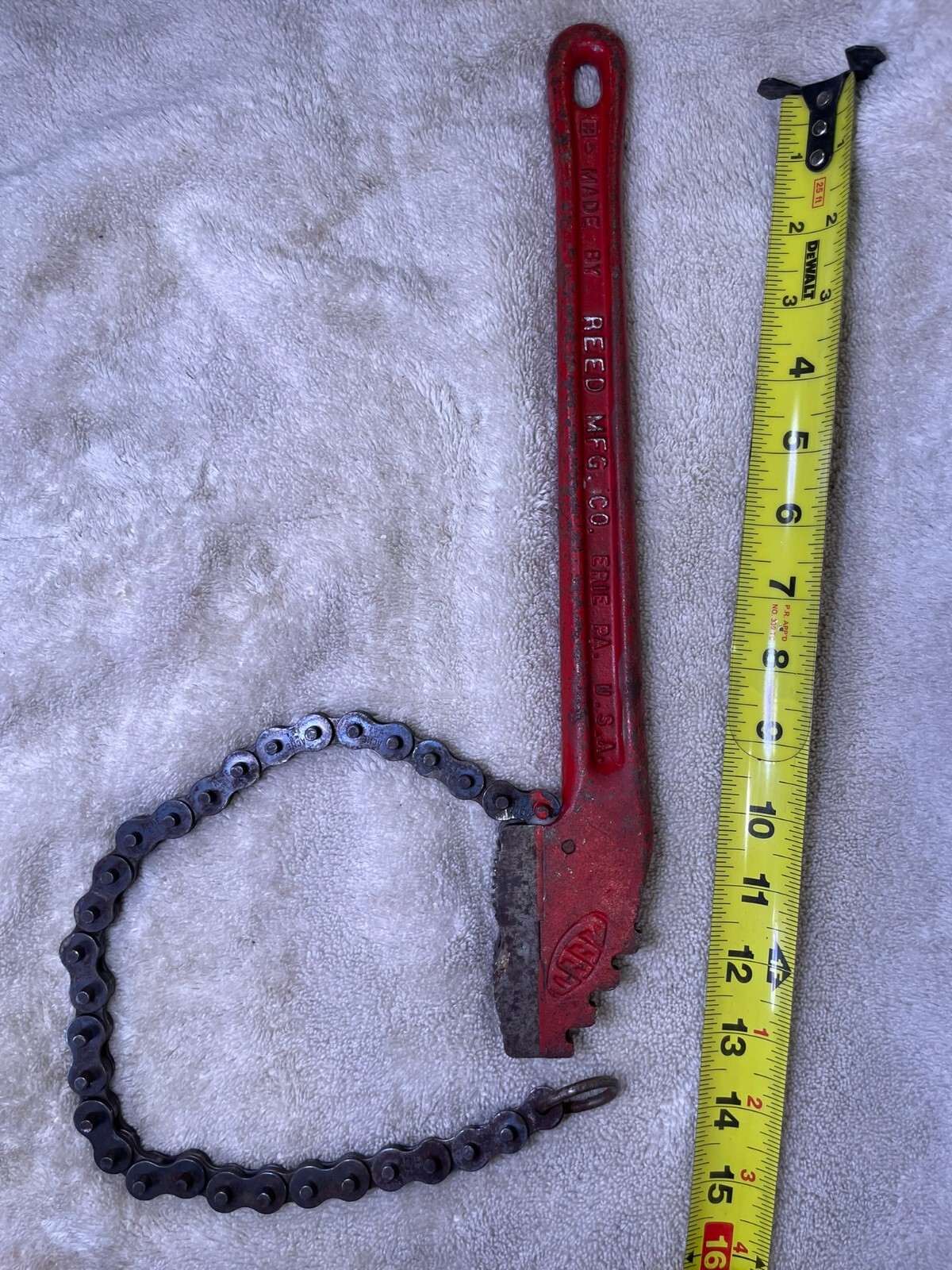 Vintage Reed MFG Co WA-14 Heavy Duty Chain Wrench 14″ Long, Made in USA