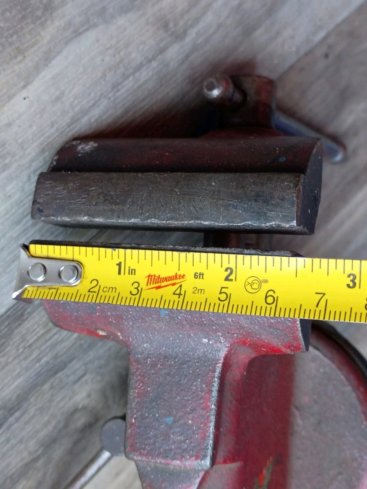 Vintage Brink & Cotton Red 2 1/2” Clamp-On Bench Vise with Swivel Clamp