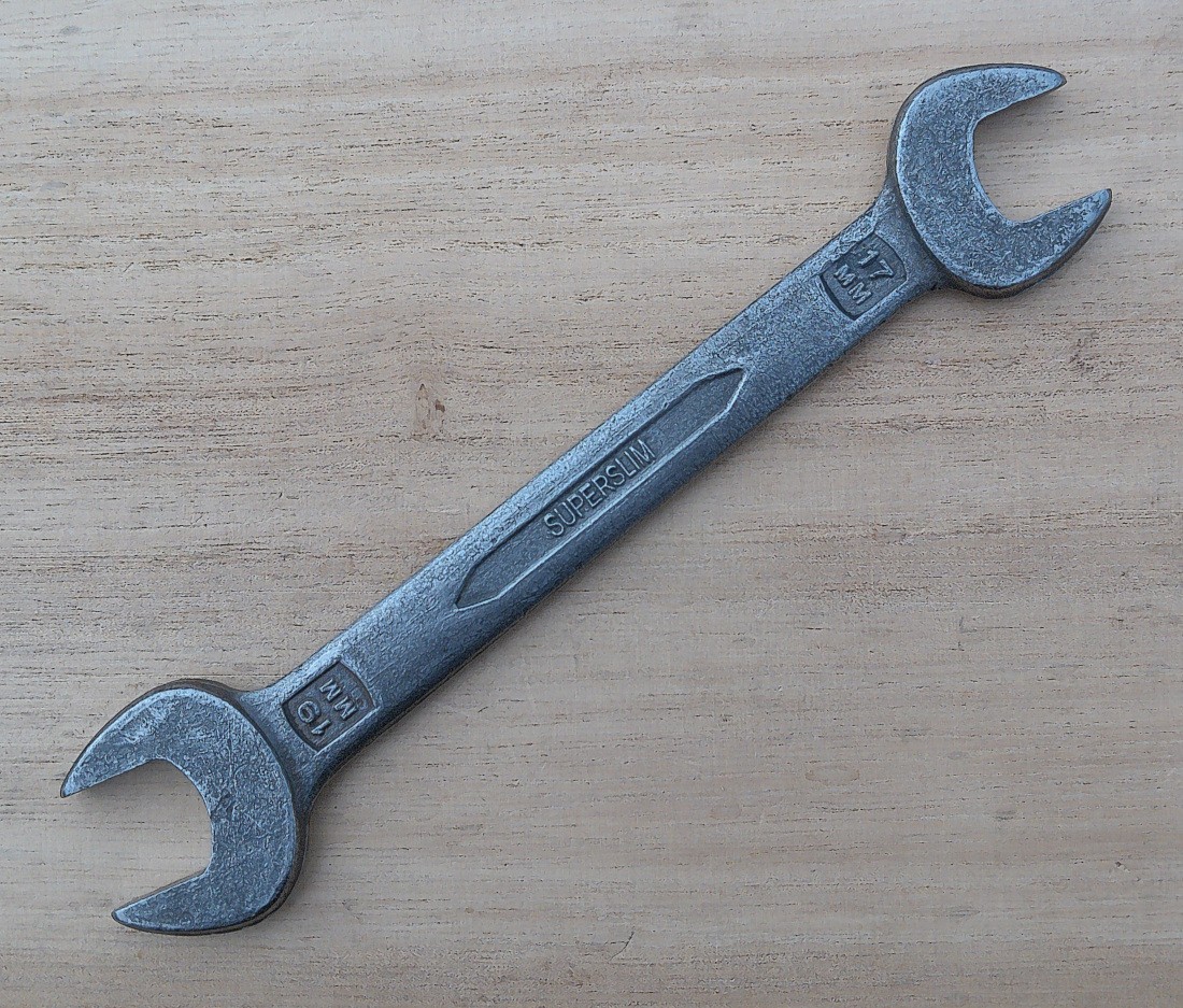 Vintage SUPERSLIM Tool Kit Wrench 19mm X 17mm Made in England