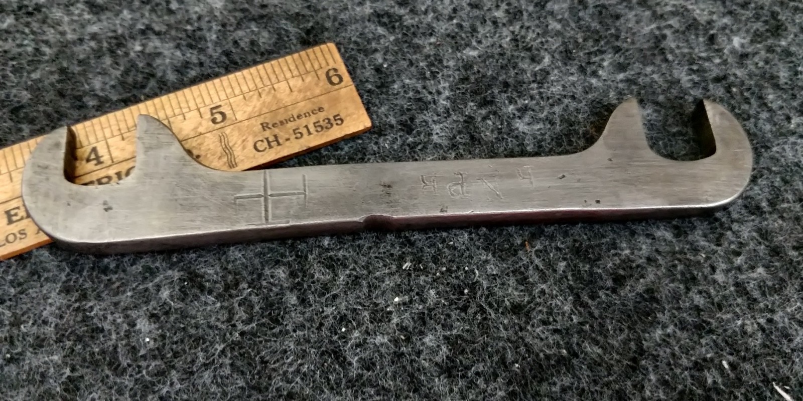 1928!! PLOMB TOOL MFC CO Wrench 1/2″ x 9/16″ N89 early round O