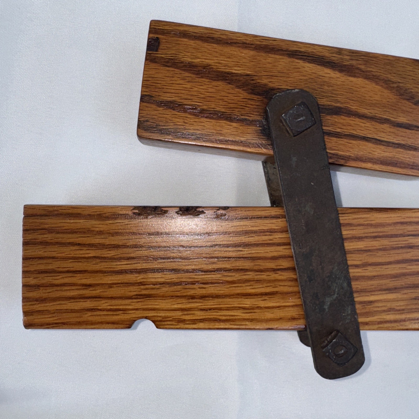 4 Vtg 36” Wooden Bar Clamps Hand Made Complete Primitive Tools Wood Oak Pine