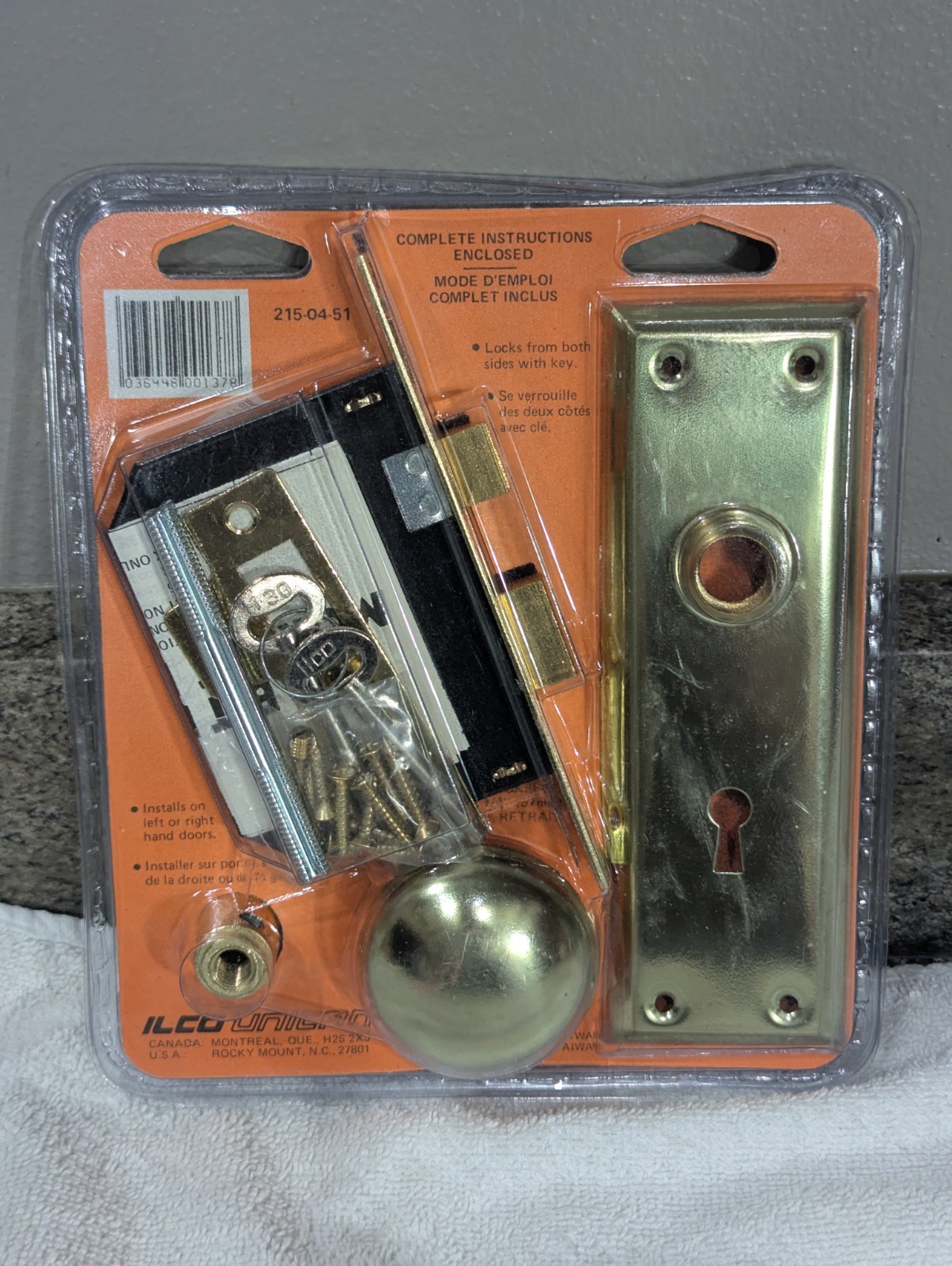 Mortise Lockset Collectible Brass Gold Color