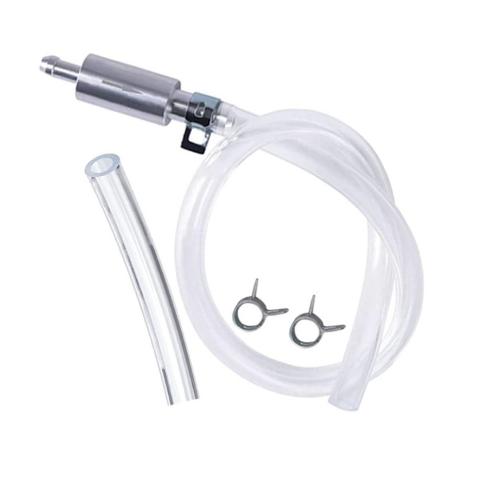Clear Oil Brake Bleeder Hose, One Way Check Valve Tube Bleeding Tool Kit Silver