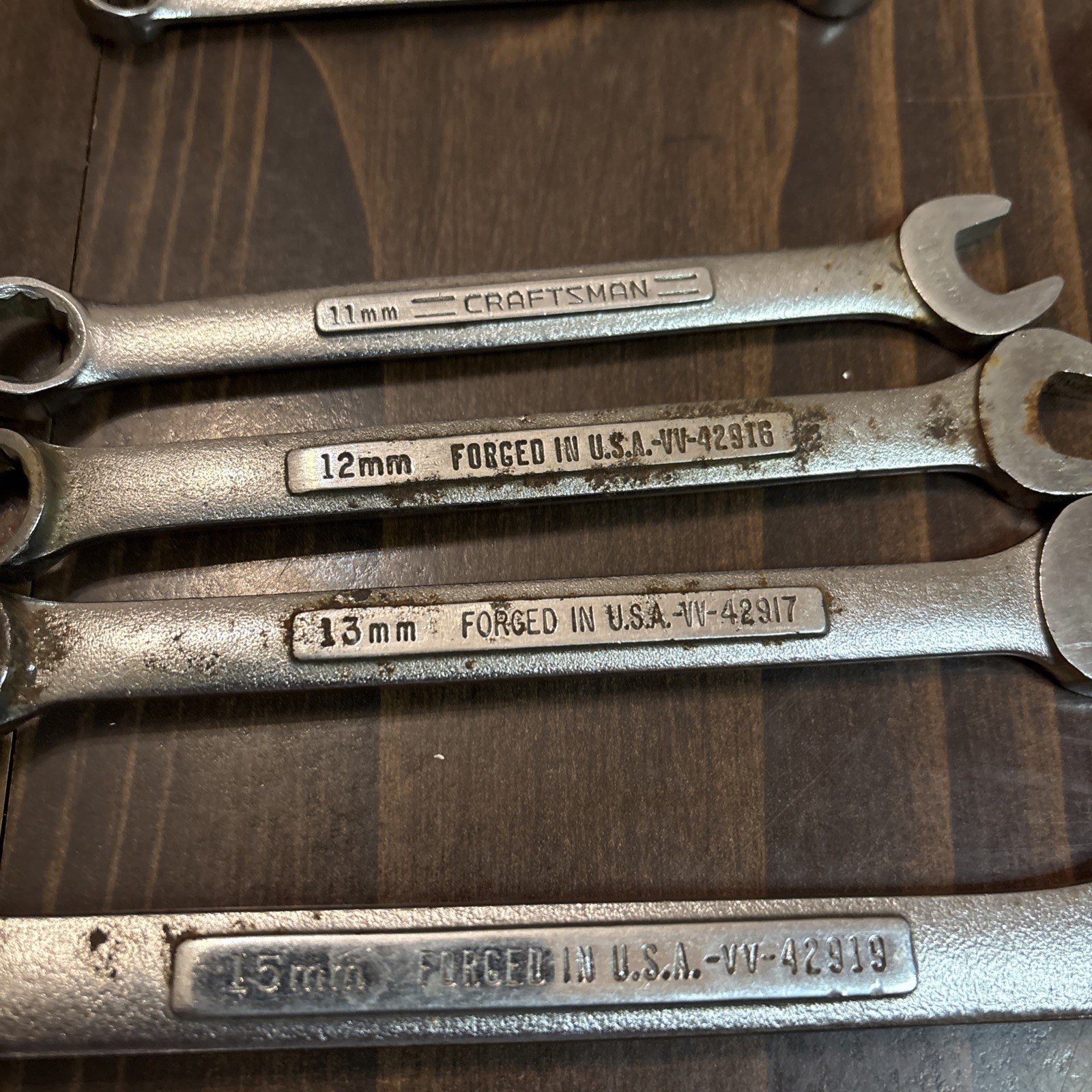 Mixed Lot Craftsmen Wrenches USA 18-15 13-11, 9mm 1/4 7/16 1/2 11/16 3/4 13count