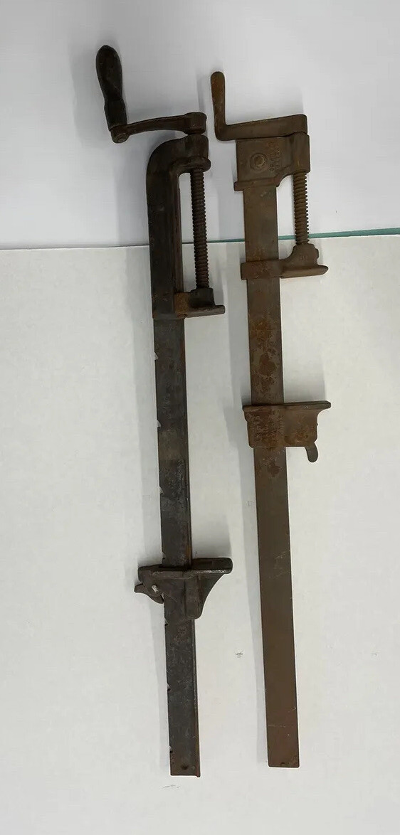 (2) VTG Clamps 1 Wetzler Clamp Co NO. 50, Long Island City NY, 1 Unknown BRAND