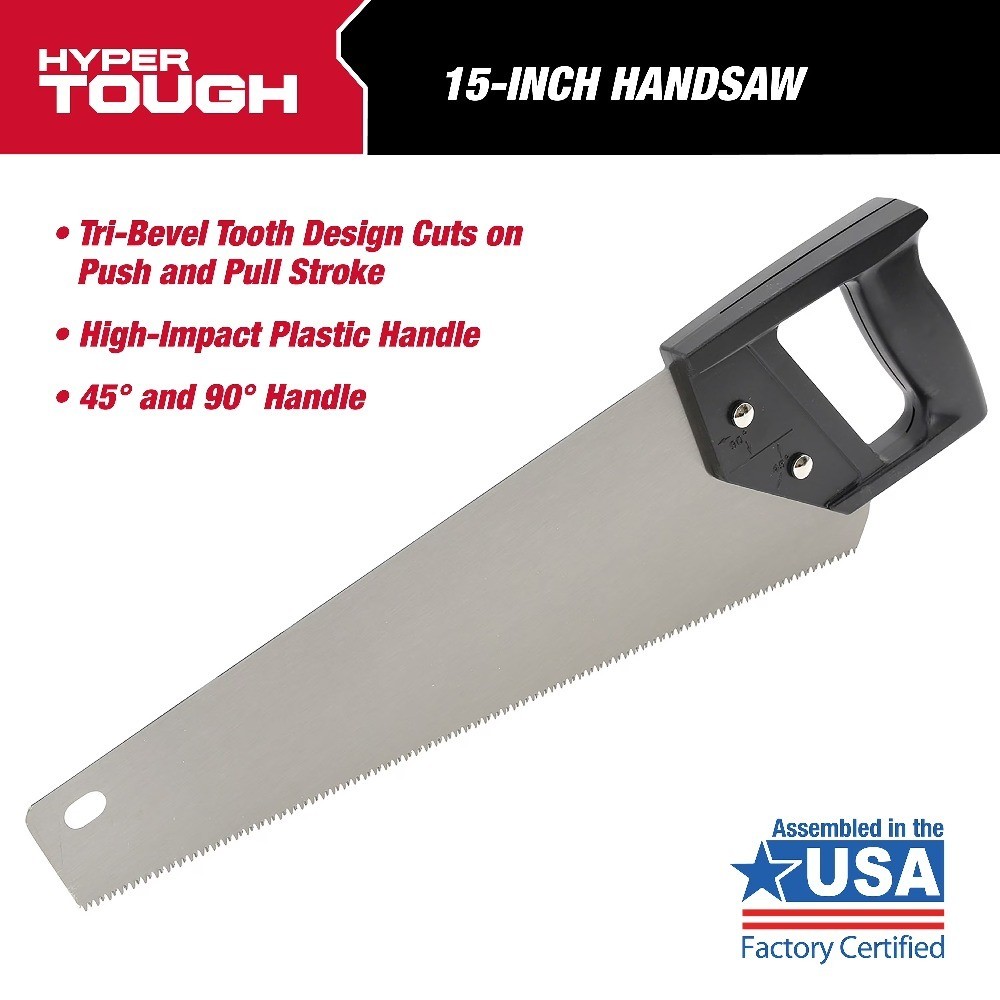 15 Inch 8 TPI Handsaw Woodworking Tool for Carpentry and DIY Projects