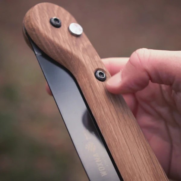 WOXNA Halsing Folding Saw 10″ Black Finish High Carbon Steel Blade Oak Handle