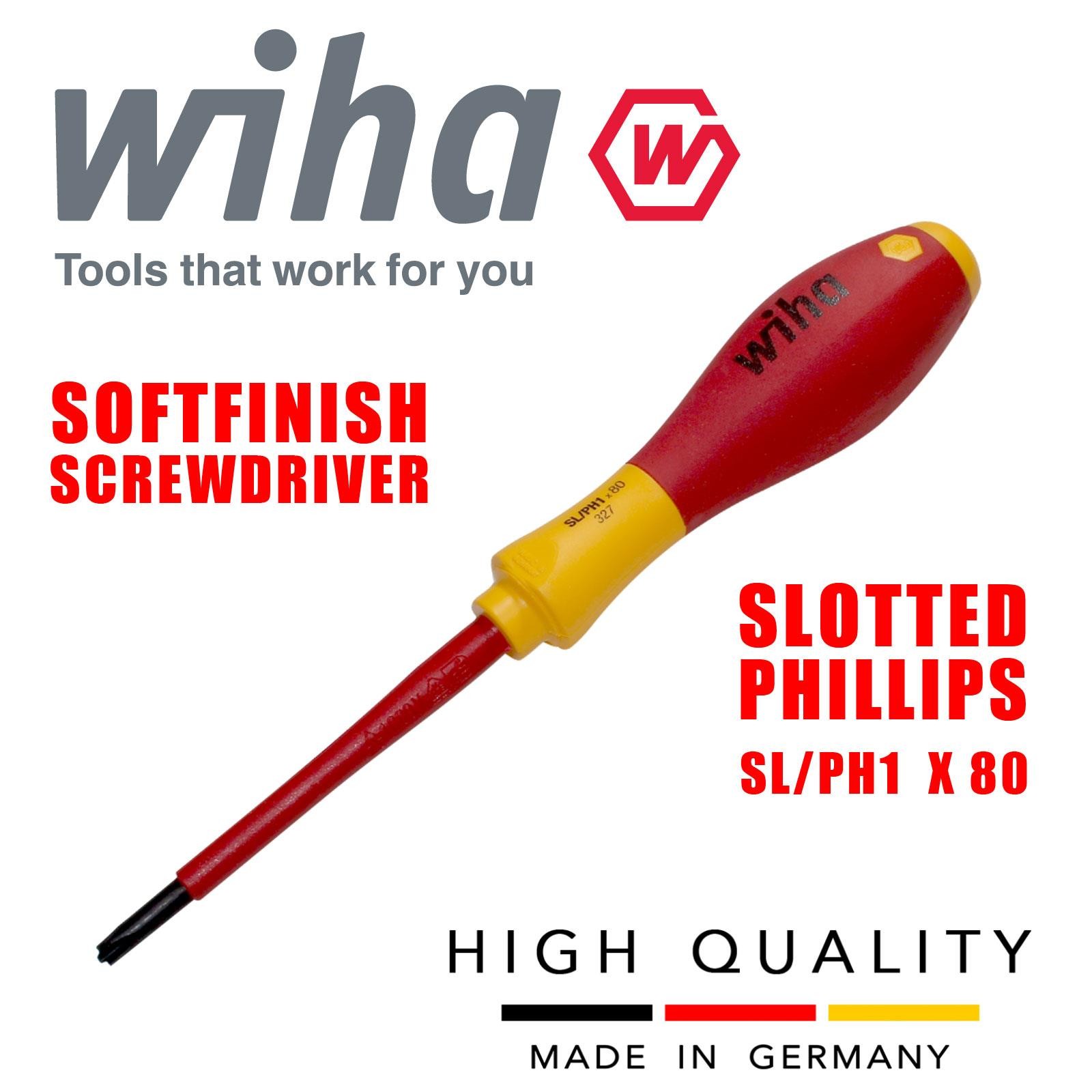 Wiha 30716 Plus Minus Slotted Philips Screwdriver Electrician 1000v VDE SL PH1