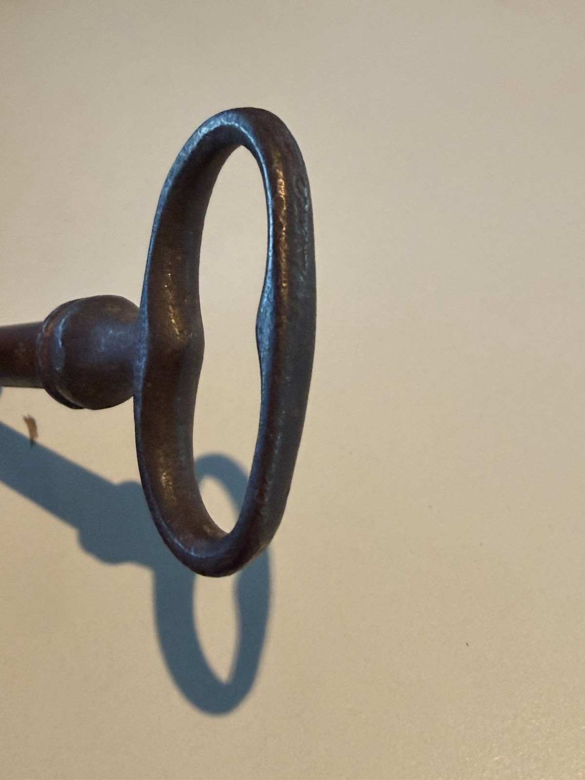 Antique 18th-19th Century Hand Wrought Iron 5 1/2” Jail/Gate Skeleton Key