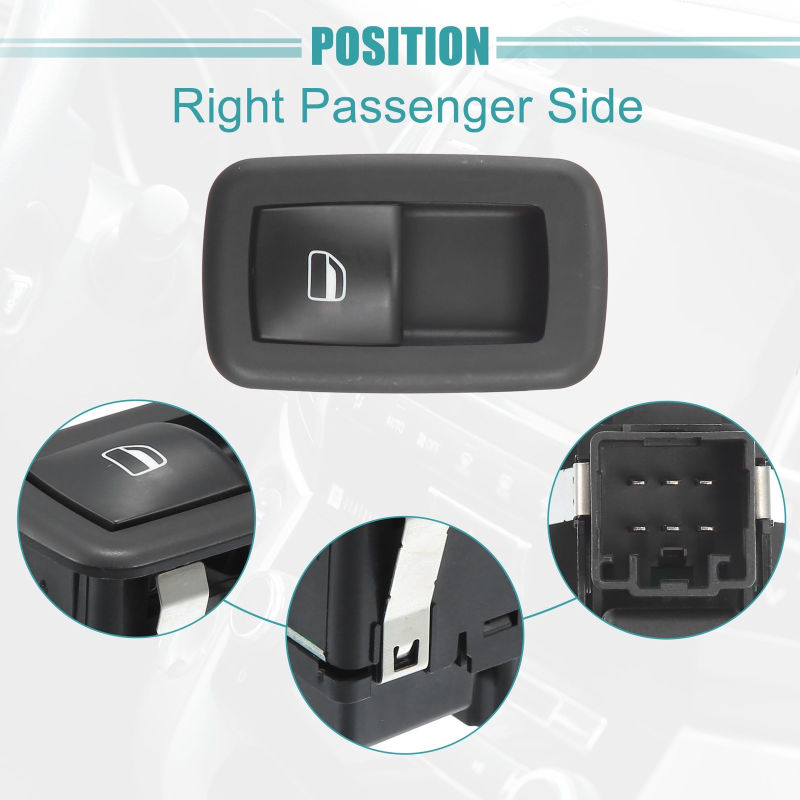 ACROPIX Right Passenger Side Power Window Switch Fit for Ram 1500 2500 Black