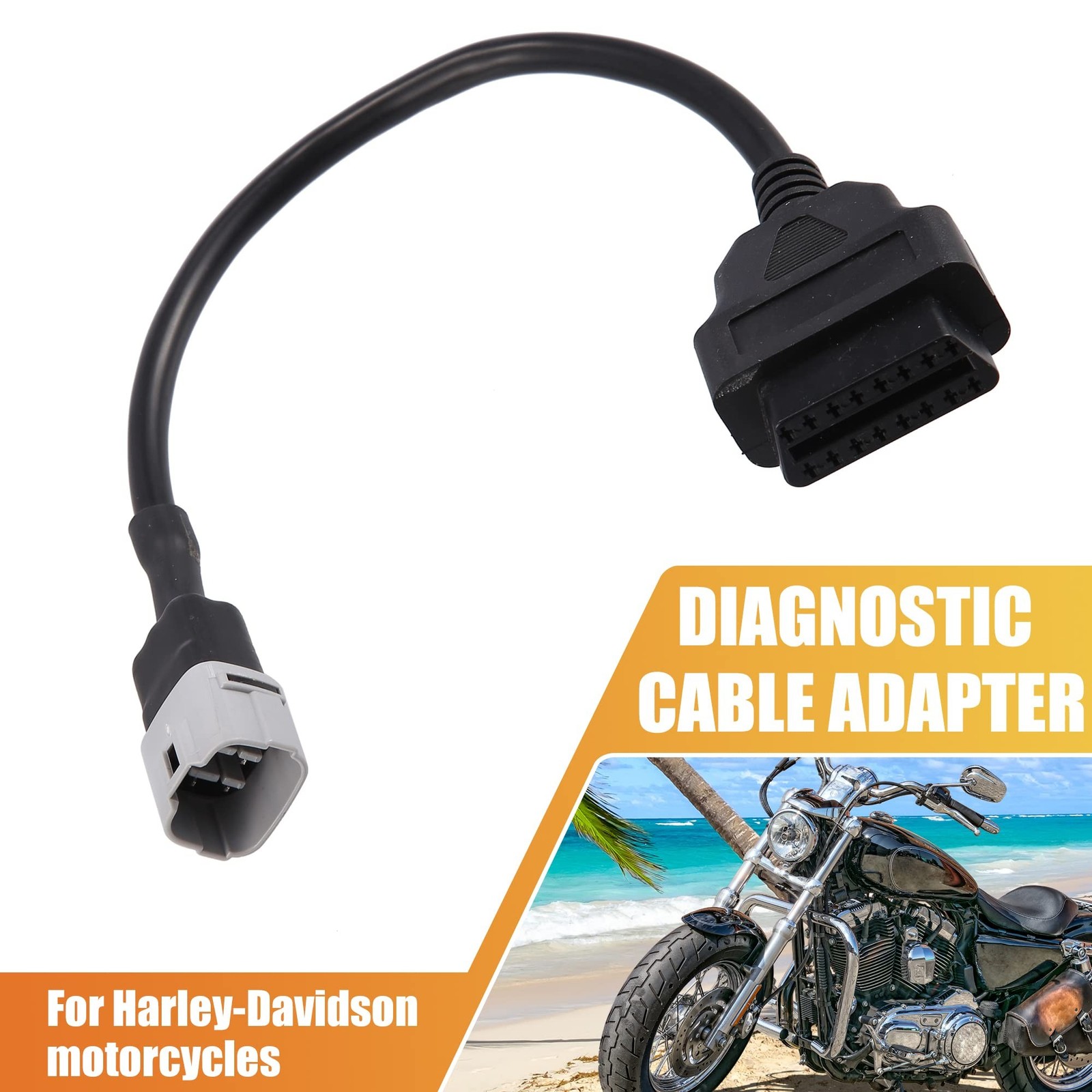 X AUTOHAUX 34.5cm 1.13ft 6 Pin to OBDII Cable Cord Diagnostic Adapter Cable M…