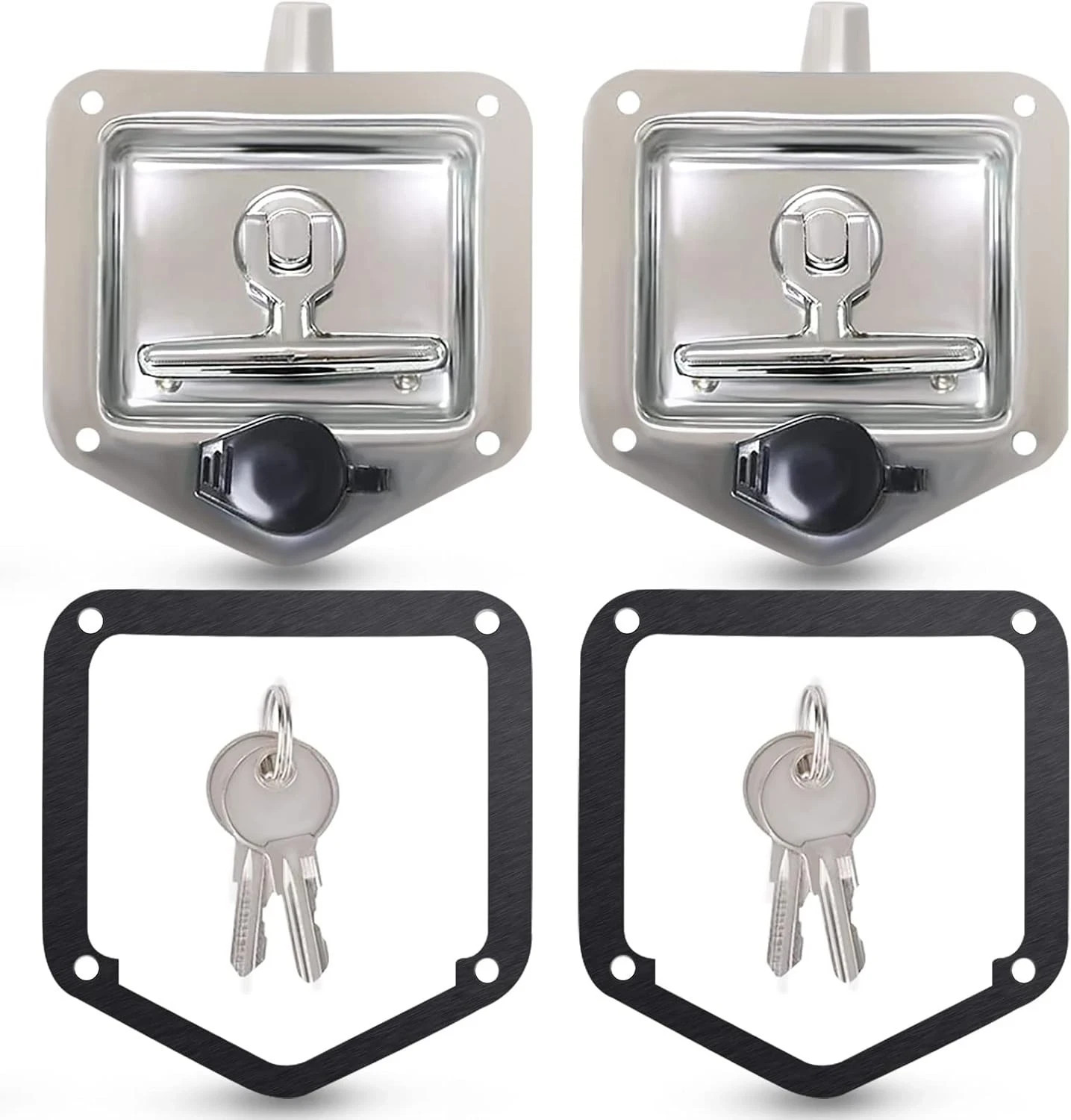 2-Pack T-Handle Latches, Truck Bed Tool Box Latch with Highly Polished Stainl…