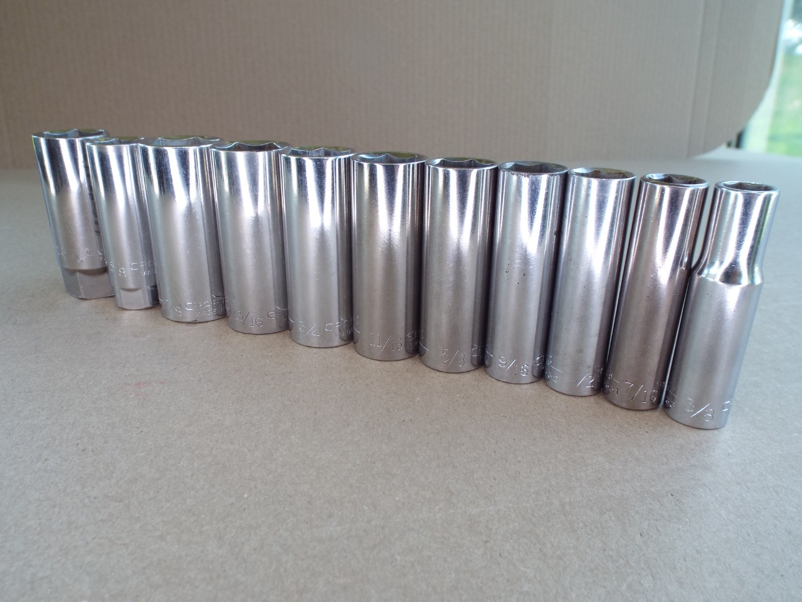 VTG 11 Pc Craftsman USA 3/8″ Dr 3/8″ To 7/8″ in Good Condition ! – (Please Read)