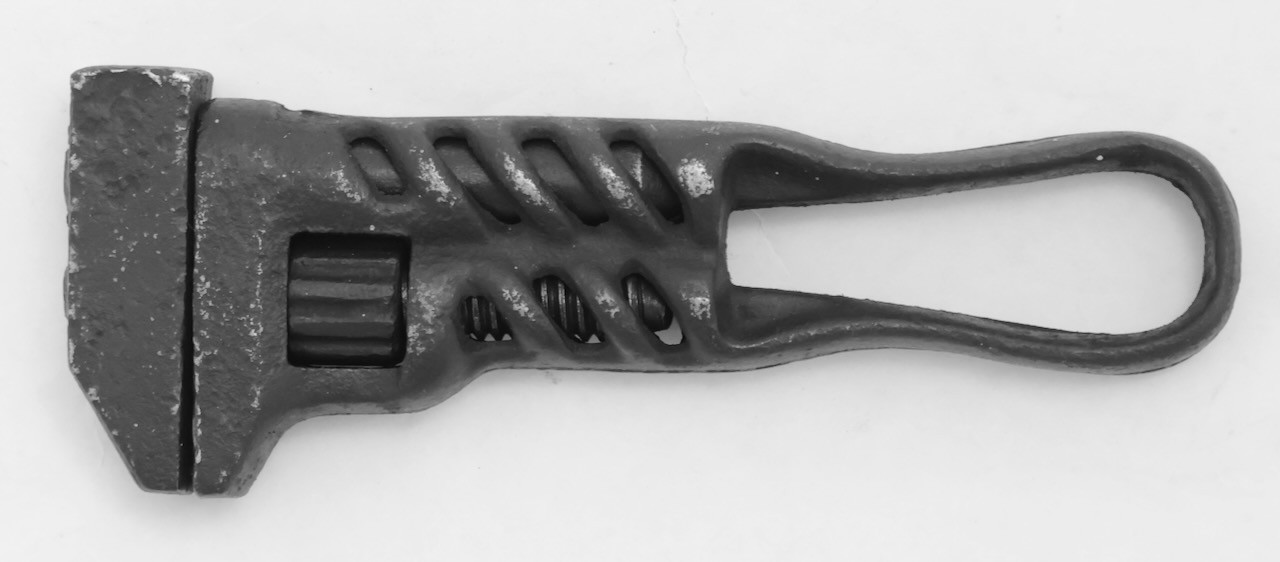 5.5″ Monte Wrench Co. Monkey Wrench / Pat. Sept. 7, 1897 / Farm Implement Wrench