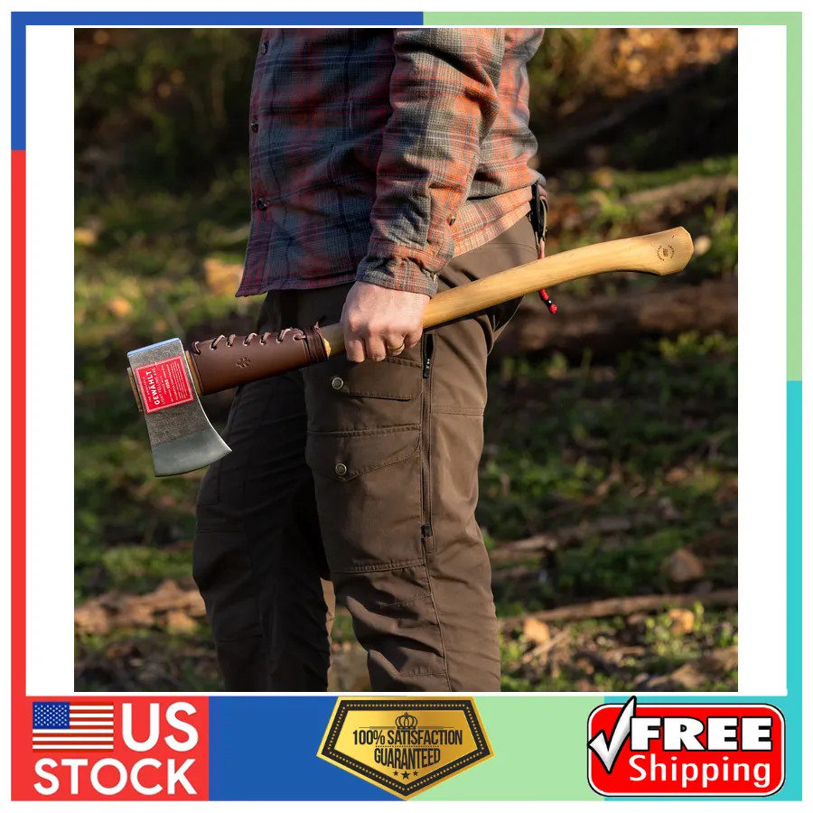 Swiss Tech 28 Inch Drop Forged Steel Axe with Hickory Handle