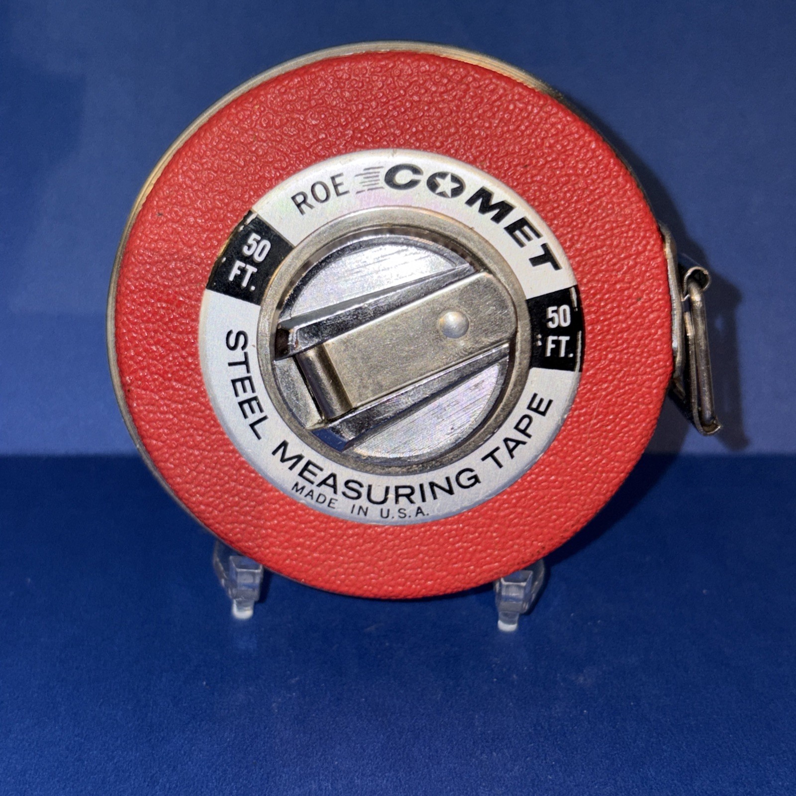 Vintage ROE COMET 50 FOOT HAND CRANK Measuring Tape – Made in USA