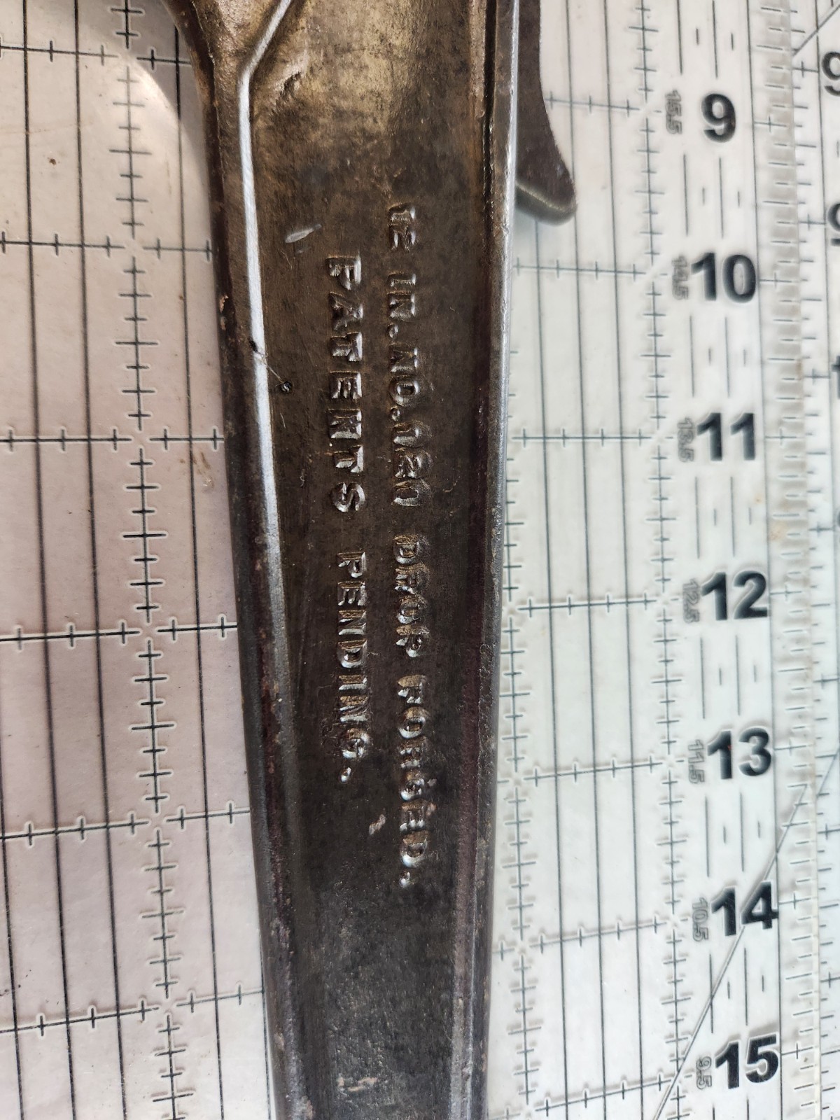 Rare Antique Gellman Wrench Corp Self Adjusting 12” Wrench No. 121 USA