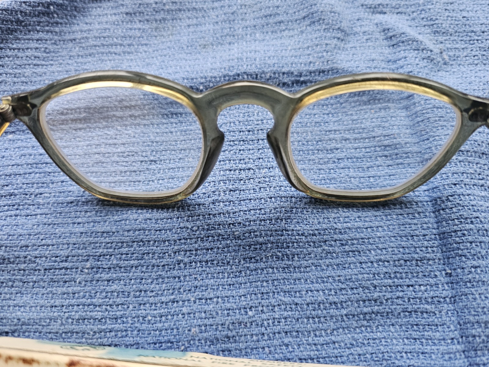 Vintage Sellstrom Horn-Rimmed Adjustable Folding Safety Glasses