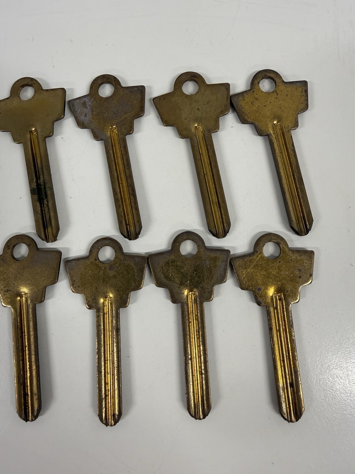 Curtis SC22 Key Blank Uncut Lot 14 Vintage Brass Gold Tone Patina Schlage Lock