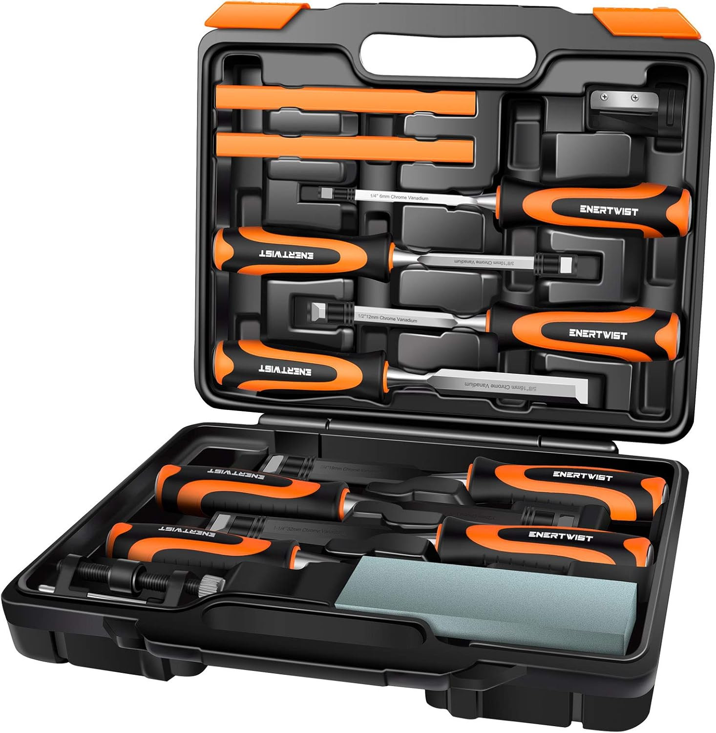 13pcs Wood Chisel Set, Premium Woodworking Chisel Sets w/ 8 CRV Construction
