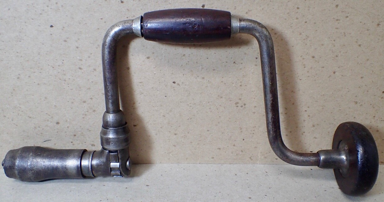 Antique John S. Fray & Co. No. 103 Bit Brace w/ Wood Handle USA – Lot 0502