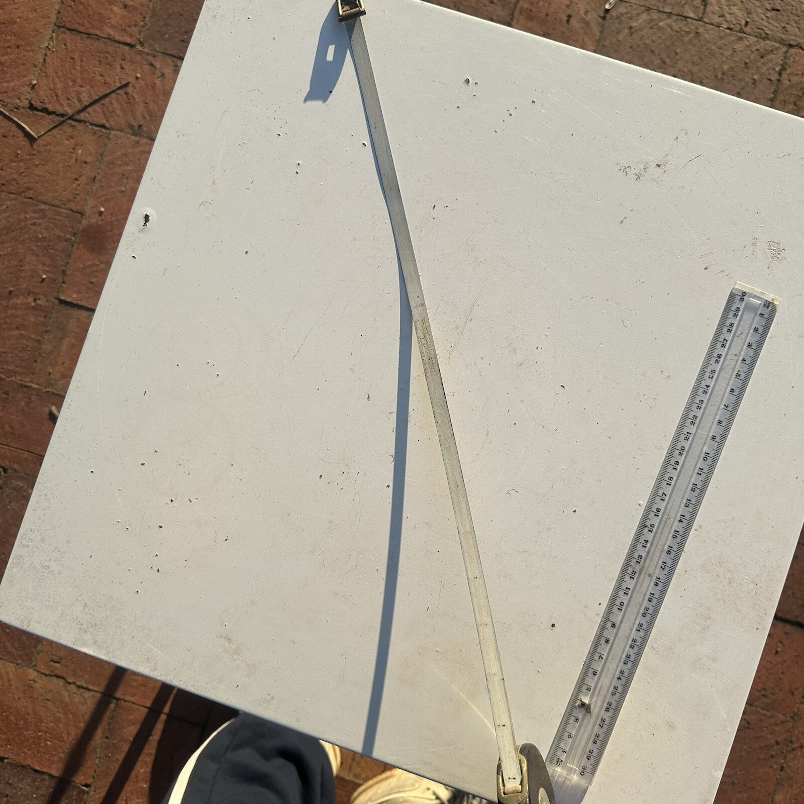 Vintage The Lufkin Rule Co. White Clad 10m 33ft Tape Measure As Is