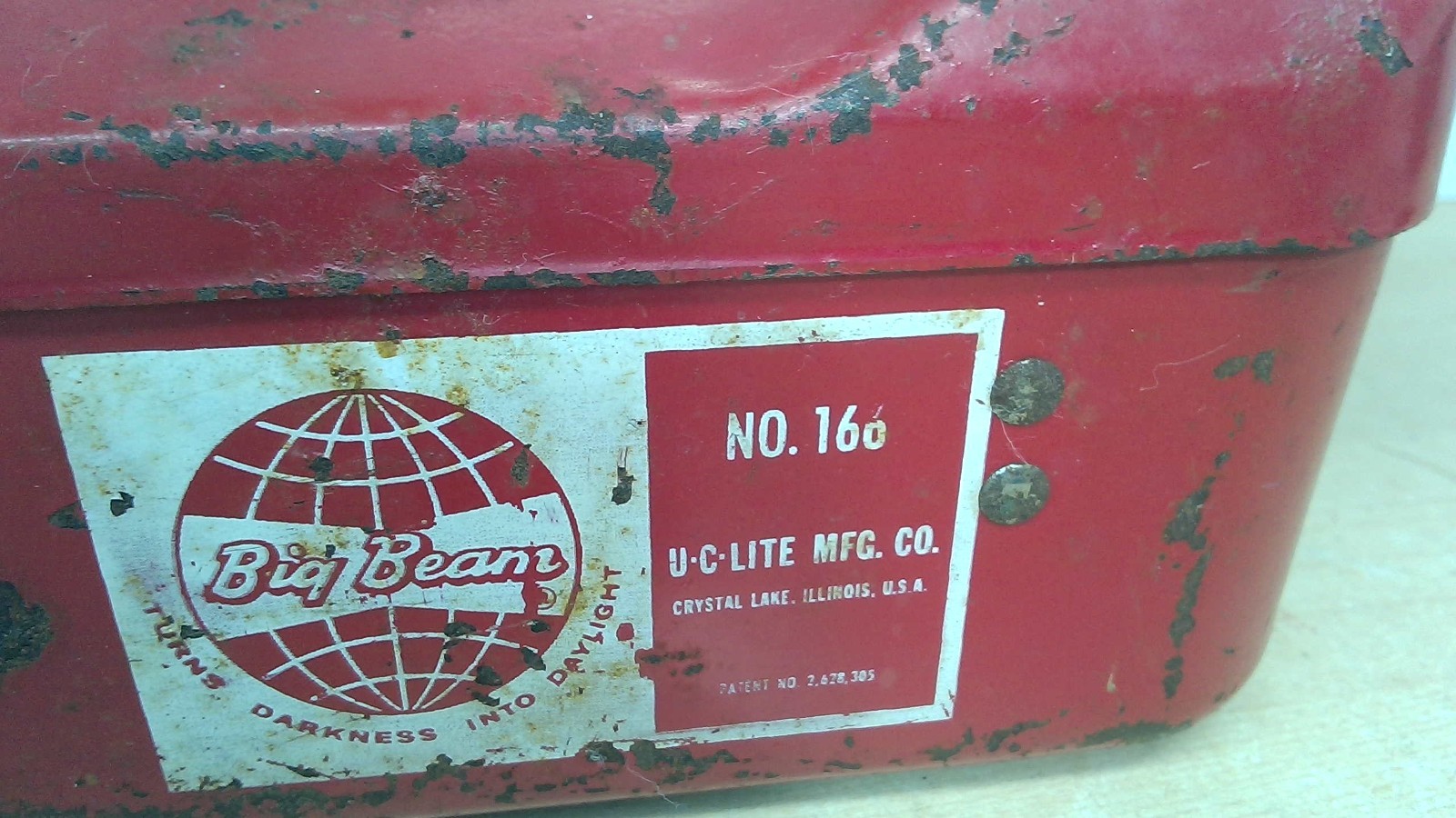 Vintage Teledyne Big Beam Model 166 Flashlight Lantern 6V – Metal Case