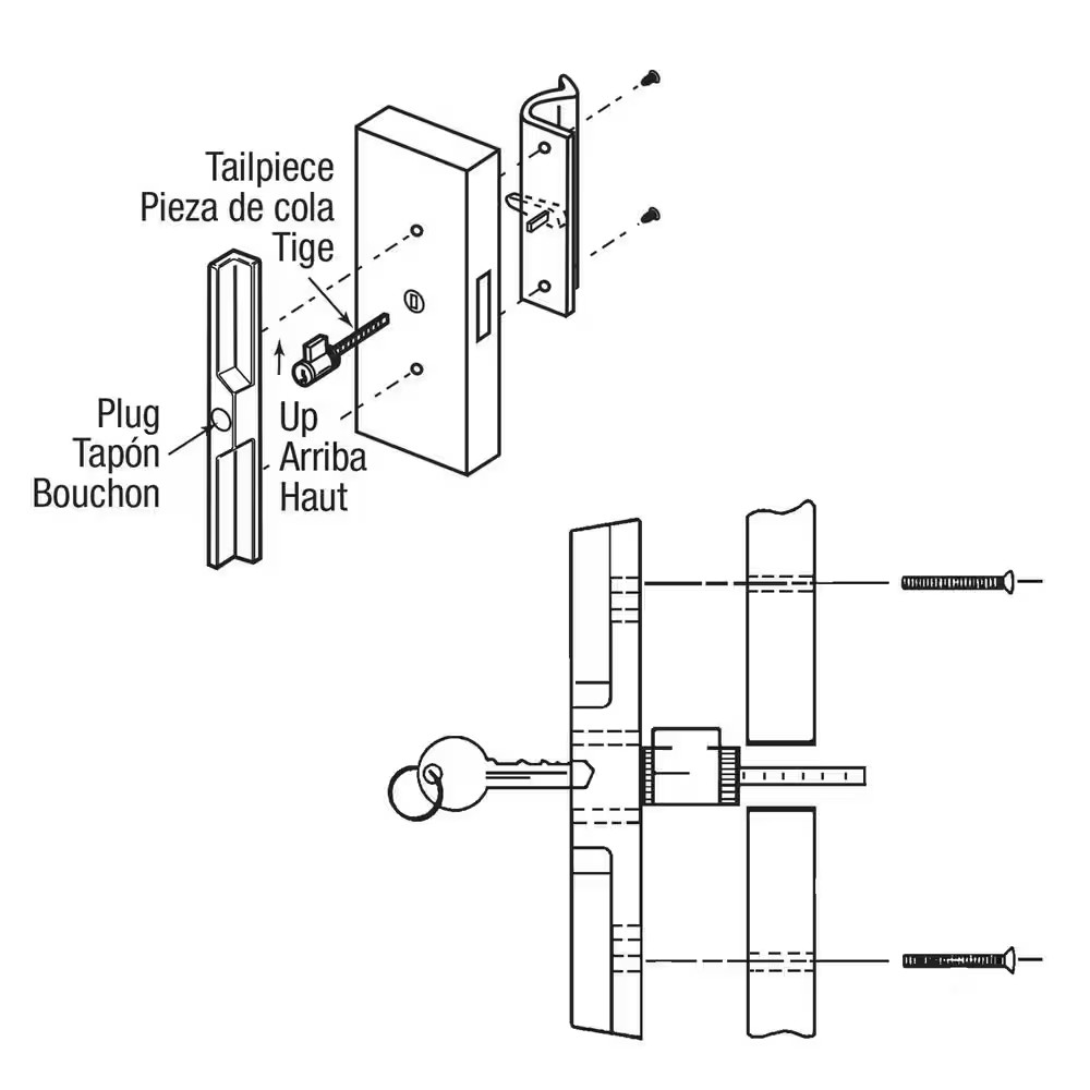 Cylinder Lock, 1-1/4 In., Schlage Shaped Keys
